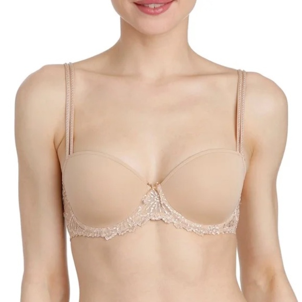 Nude lace balconette Bra